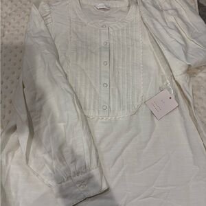 NWT Lauren Conrad White Button-Up Blouse